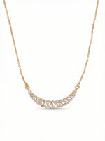 18k Gold plated necklace with a subtle design on a white background