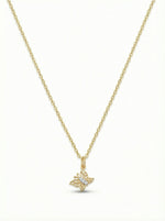 18k Gold plated butterfly necklace on a white background