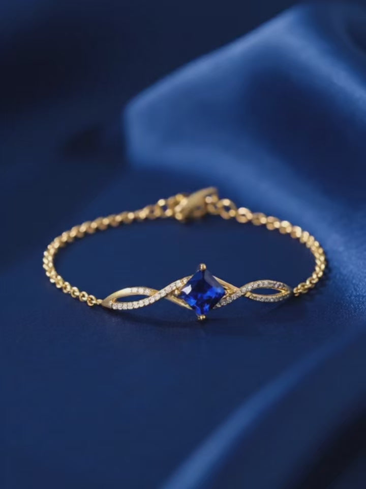 The Seraphina Azure Infinity Bracelet