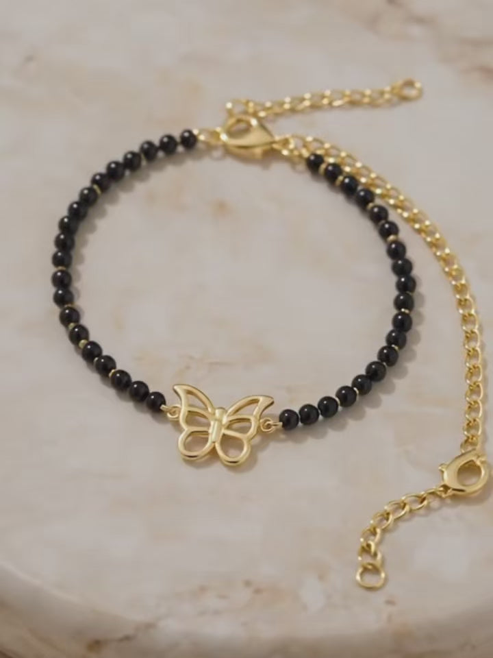 Mariposa Gold Butterfly Beaded Bracelet