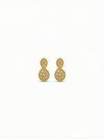 18k Gold plated  earrings with a white background