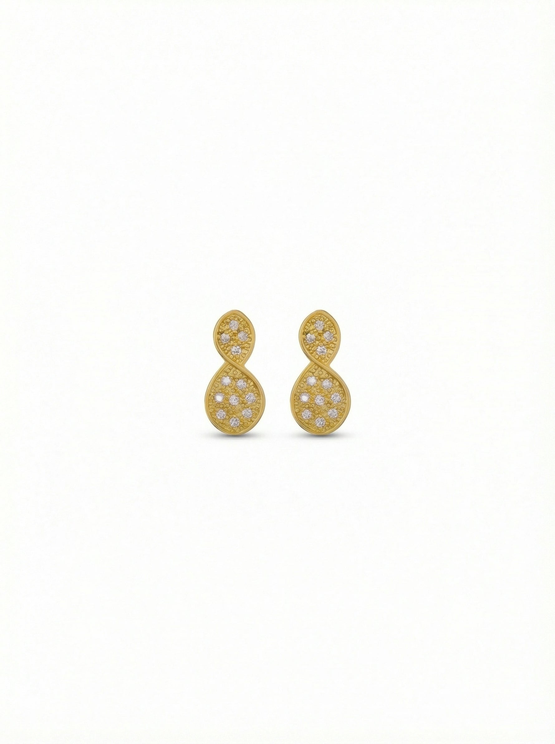 18k Gold plated  earrings with a white background